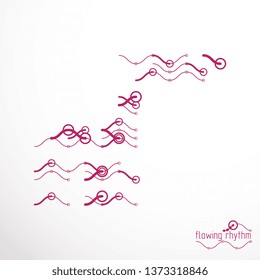 Vector cybernetic background, chaotic abstract lines illustration.