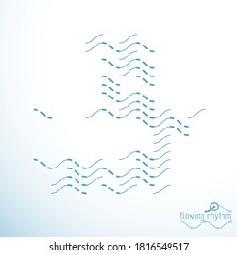 Fondo cibernético vectorial, ilustración caótica de líneas abstractas.