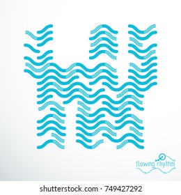 Vector cybernetic background, chaotic abstract lines illustration.