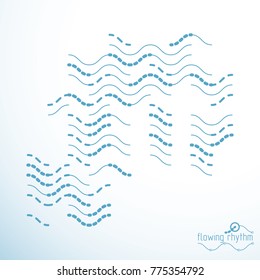 Vector cybernetic background, chaotic abstract lines illustration.
