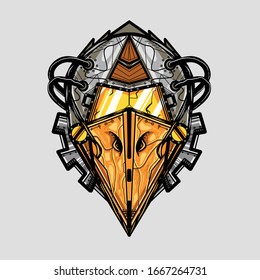 vector cyborg bird, you can use this file for t-shirt design ,logo, and your brand