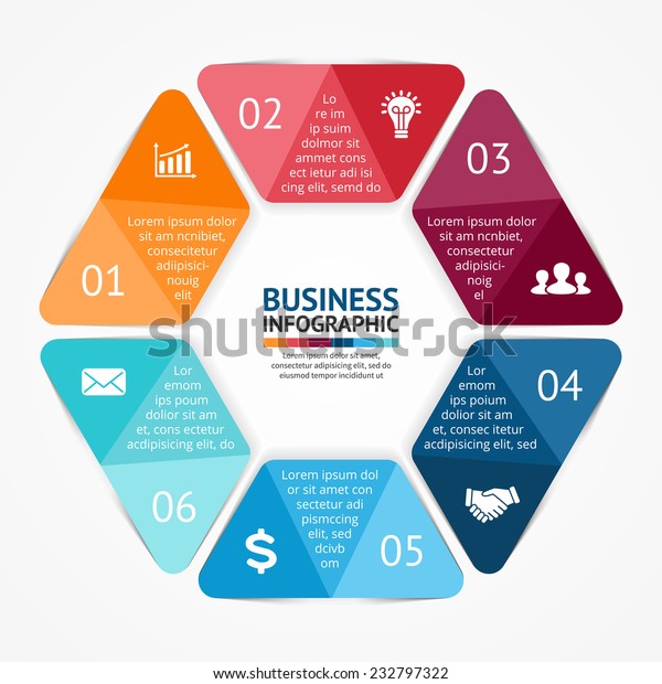 Vector Cycle Round Hexagon Infographic Template For Diagram Graph Presentation And Chart 0126