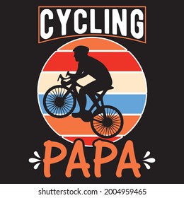 Vector cycle t -shirt design, Cycling papa.