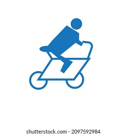 Vector cycling logo or minimalist image