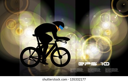Vector of cyclist