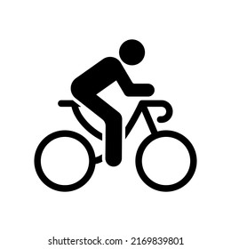 Vector Cyclist icon simple. Bike or Bicycle.