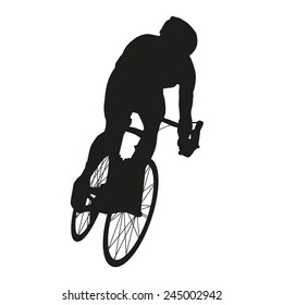 Vector cyclist. Road cycling