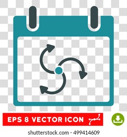 Vector Cyclone Calendar Day EPS vector pictogram. Illustration style is flat iconic bicolor soft blue symbol on a transparent background.