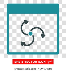 Vector Cyclone Calendar Page EPS vector pictogram. Illustration style is flat iconic bicolor soft blue symbol on a transparent background.