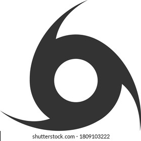 Vector cyclone flat icon. Vector pictograph style is a flat symbol cyclone icon on a white background.