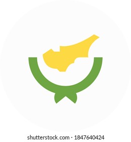 Vector - cyprus Flag Button Icon