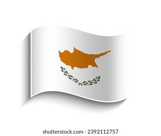 Vektorsymbol für zyprische Wave-Flag