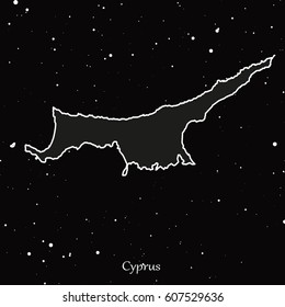 Vector Cyprus with white borders