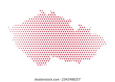 Ilustración de Mapa de Dotación de la República Checa Vector, puede ser utilizada para diseños de negocios, de presentación o cualquier diseño adecuado.