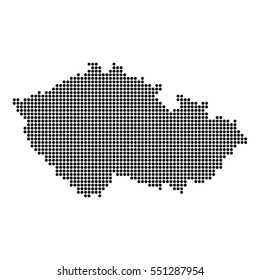 Vector czech republic map illustration