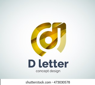 Logo-Vorlage für Vektor-D-Buchstaben, abstraktes Geschäftssymbol