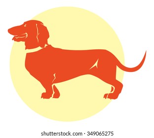 Vector Dachshund dog