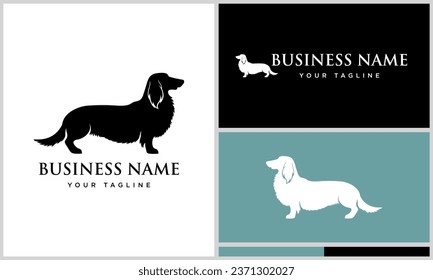 vector dachshund logo design template