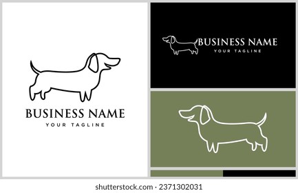 vector dachshund logo design template