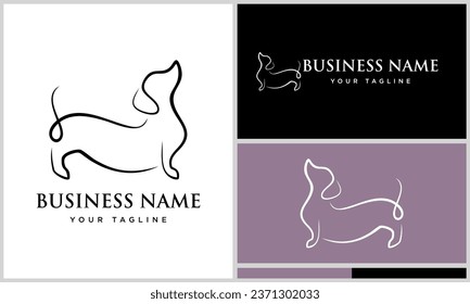 vector dachshund logo design template