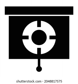 Diseño del icono de glifo vector de destino diario
