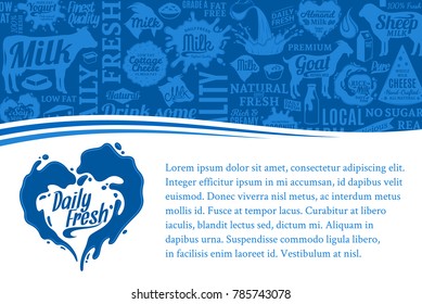 Vector dairy farm illustration