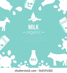 Vector dairy illustrations.