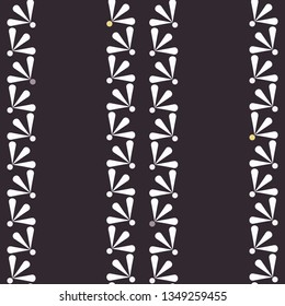 Vector Daisies on Dark seamless pattern background. Perfect for fabric, scrapbooking and wallpaper projects.