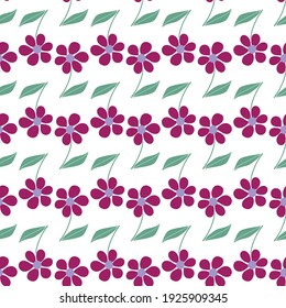 Vector daisy and butterfly seamless pattern background. Perfect for fabric, scrapbooking, wrapping paper, wallpaper and other design projects. 