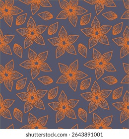 Vector Daisy flower seamless repeat pattern design background. Perfect for modern wallpaper, fabric, home decor, and wrapping projects