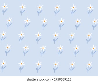 Vector daisy pattern background card