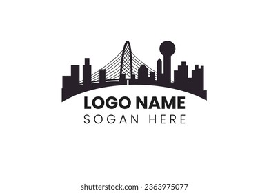 Vector dallas city logo design template
