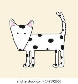 vector of dalmatian breed dog