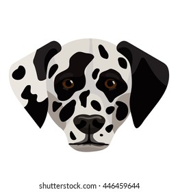 Vector dalmatian dog face icon
