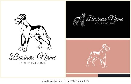vector dalmatian dog logo template