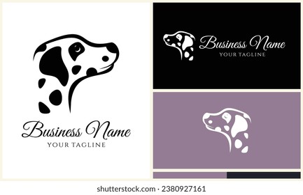 vector dalmatian dog logo template