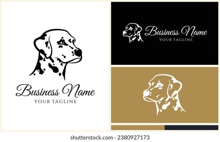 vector dalmatian dog logo template