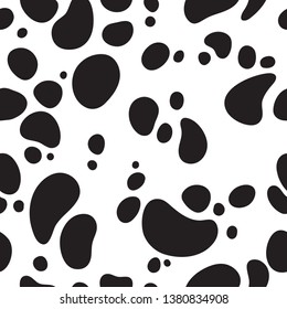 Vector Dalmatians texture skin repeat pattern, vector illustration isolated on white background