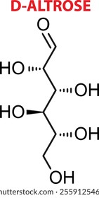 Vector Of D-Altrose Chemical Structure