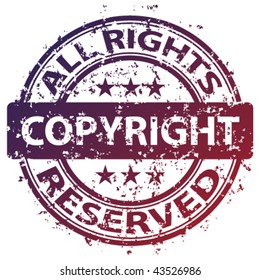 vector damaged "copyright" stamp