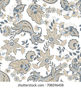 Vector damask background. Paisley seamless pattern