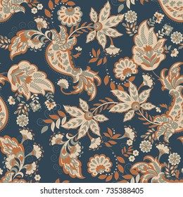 Vector damask background. Paisley seamless pattern