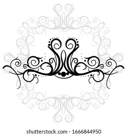 Vector damask element. Classical elegant ornament, royal victorian seamless texture for wallpapers, textile, wrapping. Exquisite floral baroque template.