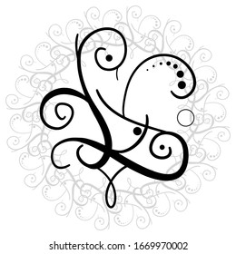 Vector damask element. Classical elegant ornament, royal victorian texture for wallpapers, textile, wrapping. Exquisite floral baroque template.