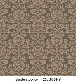 Vector damask floral wallpaper pattern