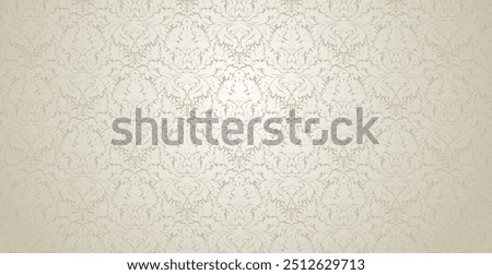 Vector damask gray color wallpaper design. Vintage wallpaper floral pattern. Elegant luxury texture with pale  subtle tones.