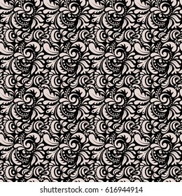 Vector damask lace doodle ornament. Delicate intricate decorated for wedding ceremonies, anniversary, party, events.
