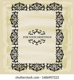 Vector Damask Ornament  - Stock Illustration.