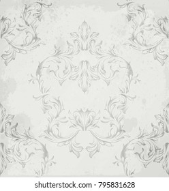 Vector Damask ornament Vintage background. Luxurious decor, textile, fabric, tiles