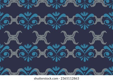 Vector damask pattern background botanic garden cross leaf vine flower frame. Elegant luxury brown tone design for wallpapers, backdrops and page fill.